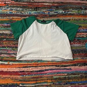 Baseball style crop top